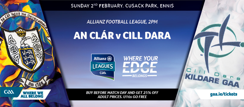 2020 Allianz Football League Division 2 – Clare 0-11 Kildare 0-10